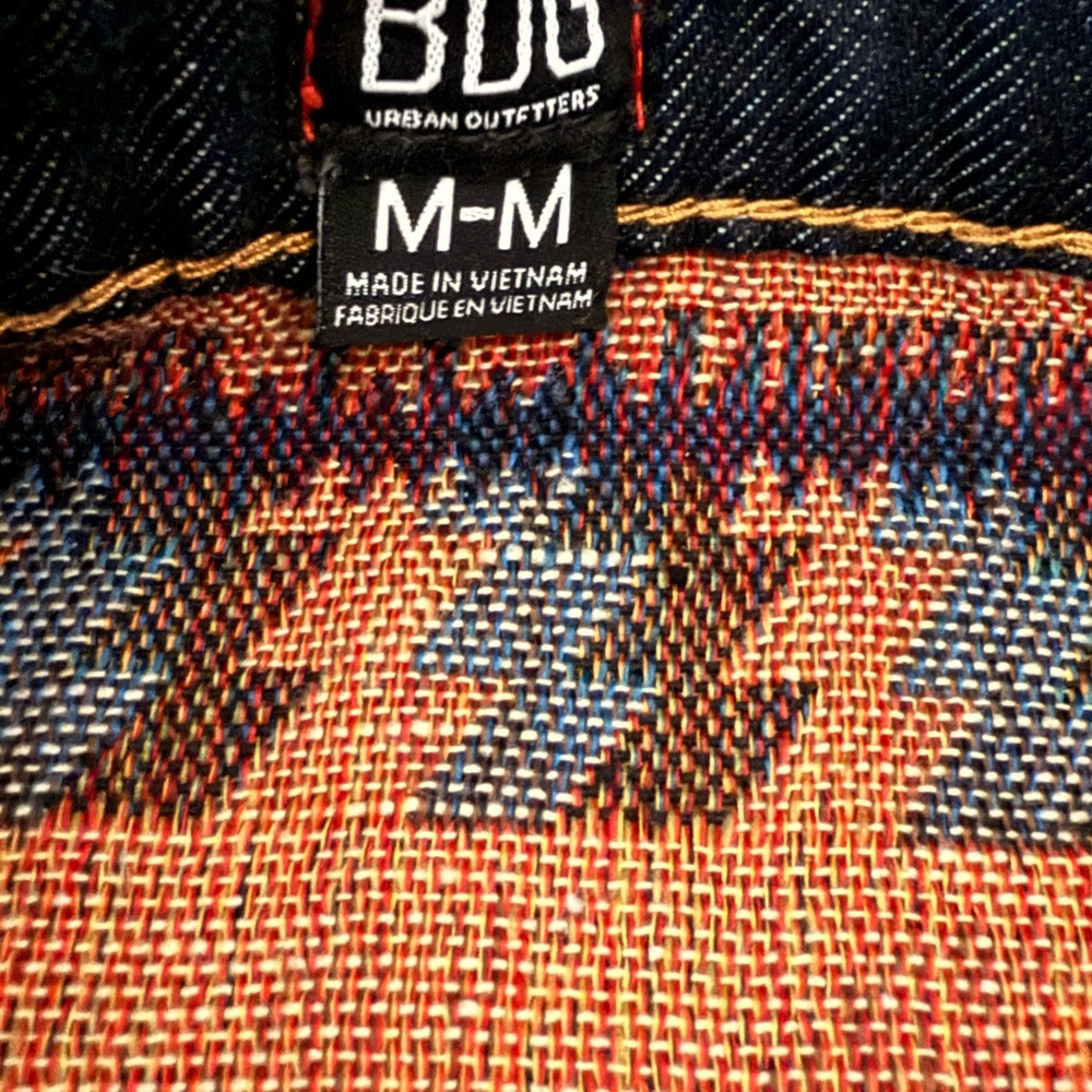 Urban Outfitters Blue and Red Patterned Mini Skirt - Picture 3 of 3